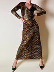 Gonna lunga con top in coordinato in velluto animalier “Roman’s”