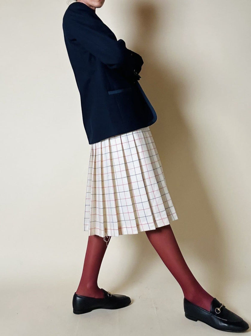 Blazer in lana blu con profili in gros grain “Gibò Firenze”