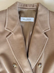 Cappotto doppiopetto Max Mara vintage in lana cammello chiaro