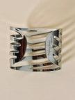 Manchette in metallo scavato argento “Thierry Mugler”