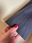 Tailleur gessato in lana grigio antracite “Yves Saint Laurent”