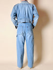 Giacca cropped Katharine Hamnett London in Denim chiaro slavato