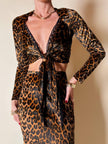 Gonna lunga con top in coordinato in velluto animalier “Roman’s”
