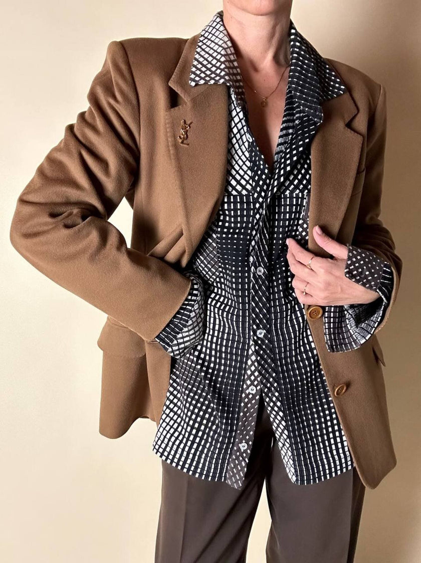 Camicia Missoni vintage in caldo cotone fantasia optical