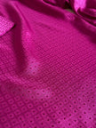 Camicia sartoriale con fiocco al collo in tessuto jacquard ciclamino