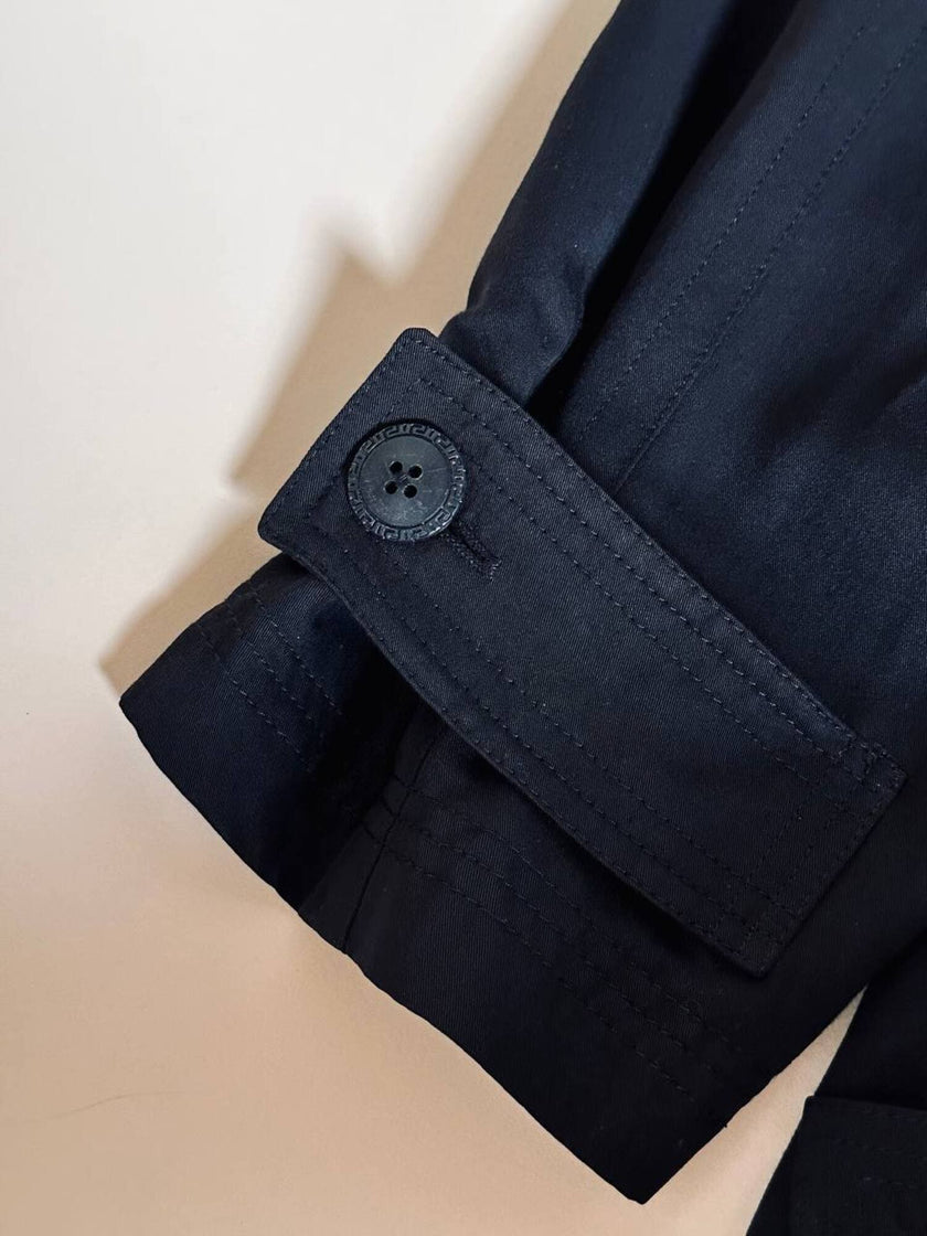 Soprabito oversize nero “Gianni Versace”