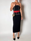Gonna vintage Gai Mattiolo Couture modello a tubino in crèpe nero