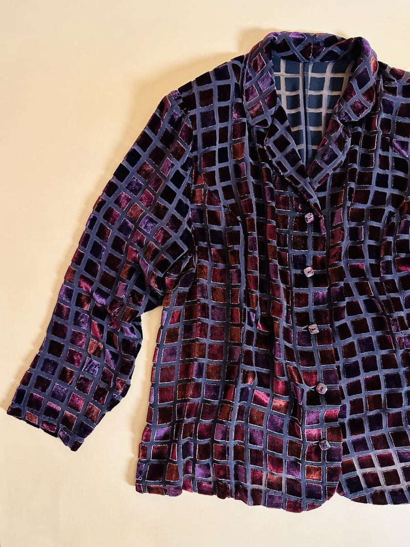 Camicia sartoriale in velluto dévoré