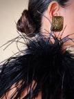 Maxi clip oro con logo “Yves Saint Laurent”