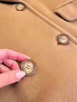 Cappotto doppiopetto in drap di lana cammello 