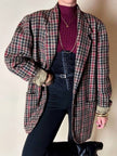 Les Copains houndstooth wool blazer