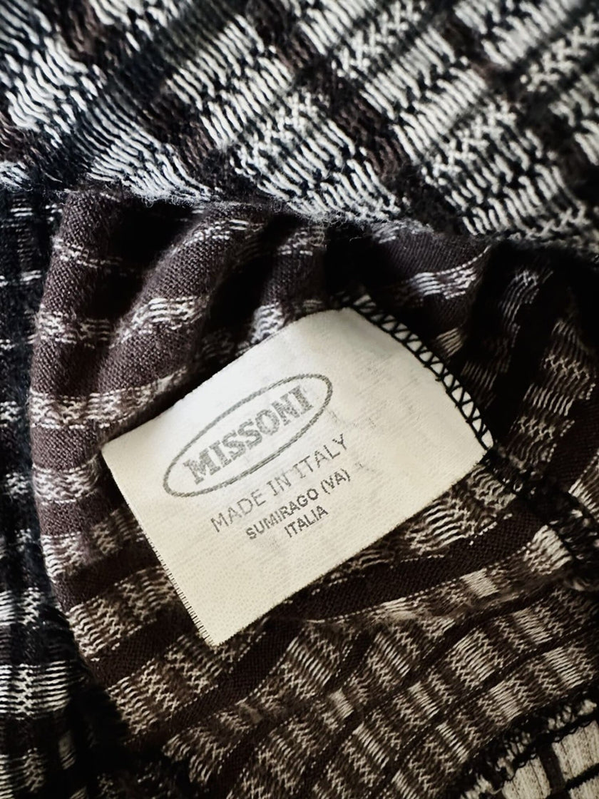 Camicia Missoni vintage in caldo cotone fantasia optical