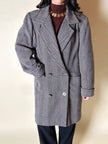 Cappotto sartoriale in lana spinata con bottoni Yves Saint Laurent