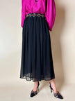 Gonna vintage Yves Saint Laurent in voile nero
