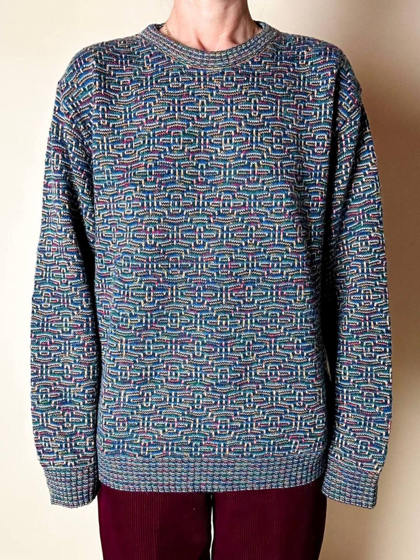 Vintage Missoni Sport Pullover mit mehrfarbigem geometrischen Muster