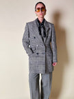 Blazer doppiopetto in lana principe di Galles “Yves Saint Laurent”