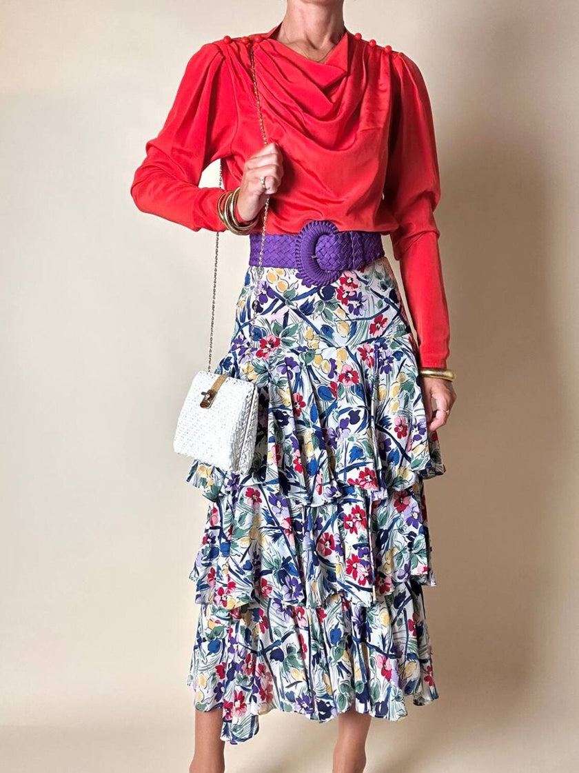 Bandolier bianca in midollino con tracolla in catena oro