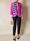 Blazer in shantung di seta ciclamino “Yves Saint Laurent”