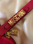 Mini bag a forma di cuore in pelle rossa “Moschino”