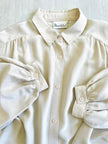 Camicia oversize in seta color polvere
