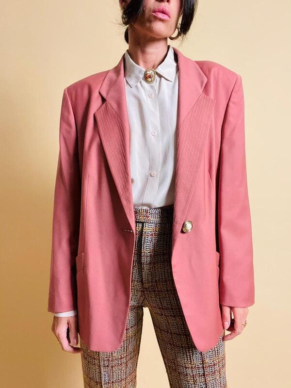 Camicia oversize in seta color polvere
