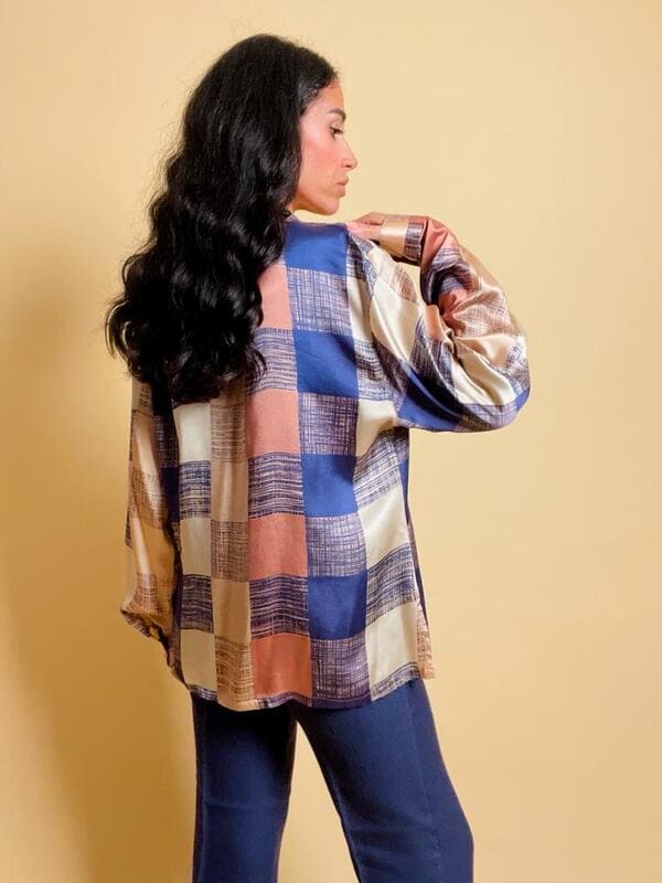 Camicia in misto seta