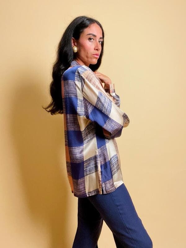Camicia in misto seta