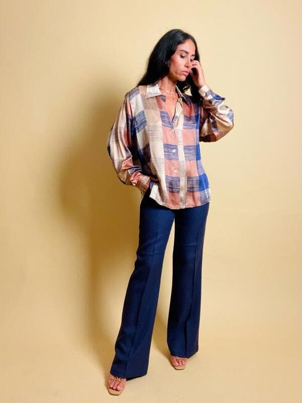 Camicia in misto seta