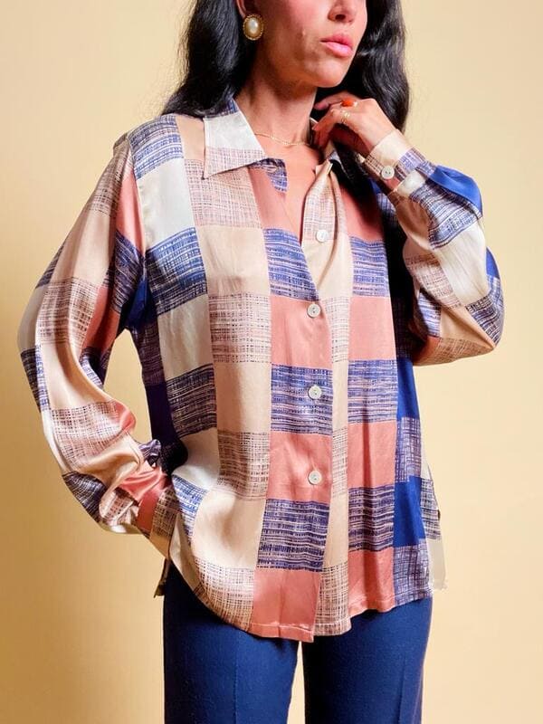 Camicia in misto seta