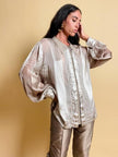 Camicia in pura seta fantasia paislay