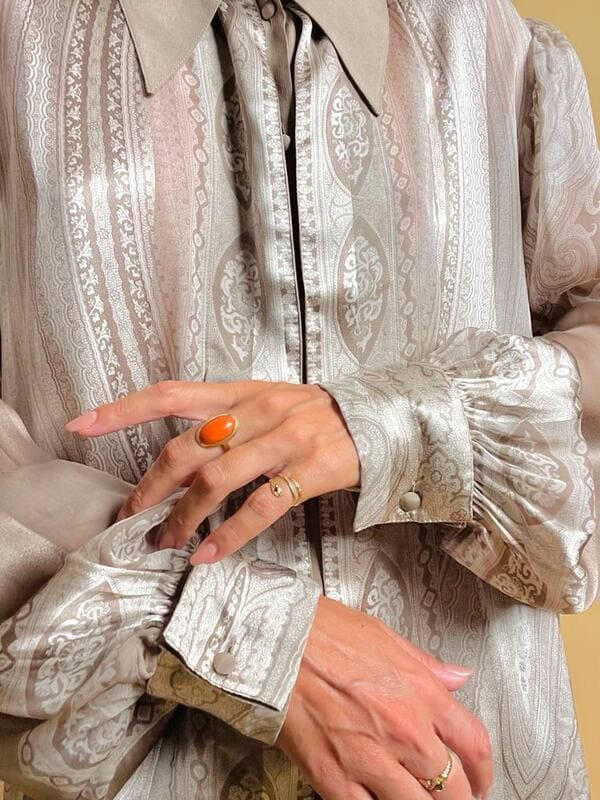 Camicia in pura seta fantasia paislay