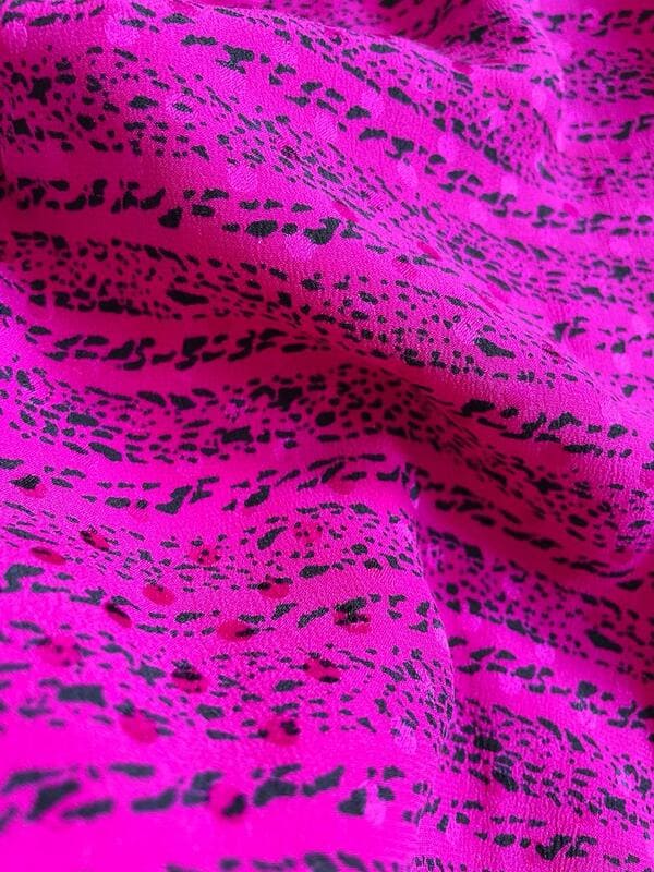 Camicia in seta ciclamino stampa 
