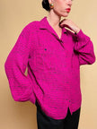 Camicia in seta ciclamino stampa 