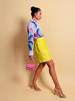 Camicia in mussola di cotone multicolor
