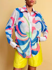 Camicia in mussola di cotone multicolor