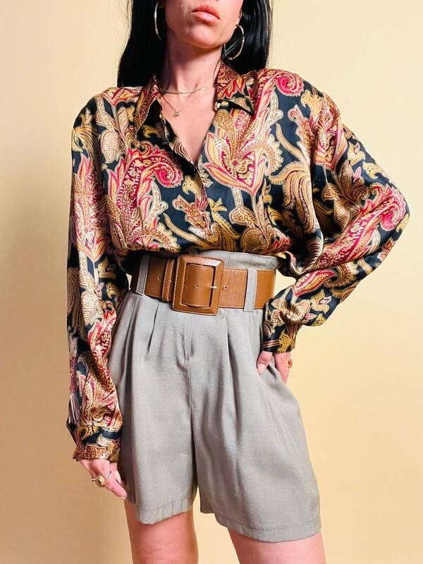 Camicia in seta fantasia paisley