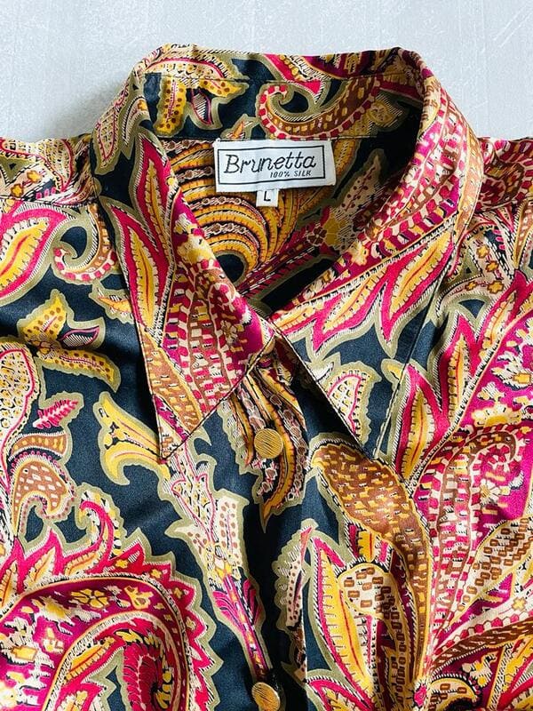 Camicia in seta fantasia paisley