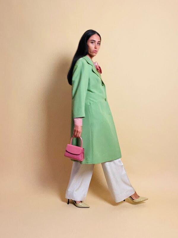 Light coat verde pistacchio