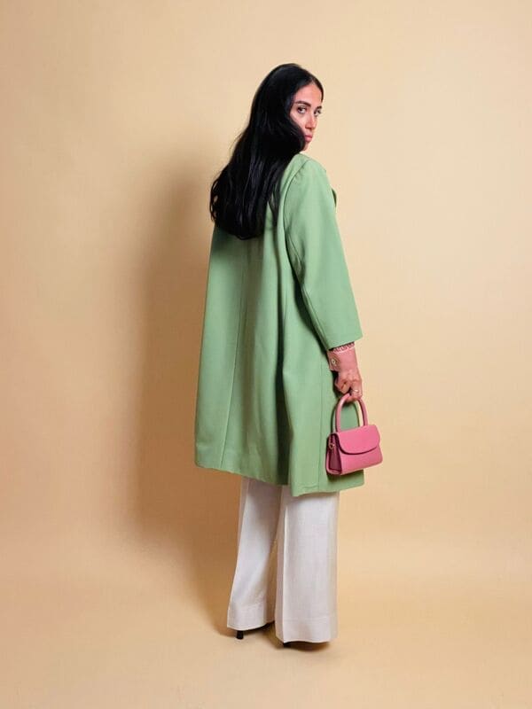 Light coat verde pistacchio