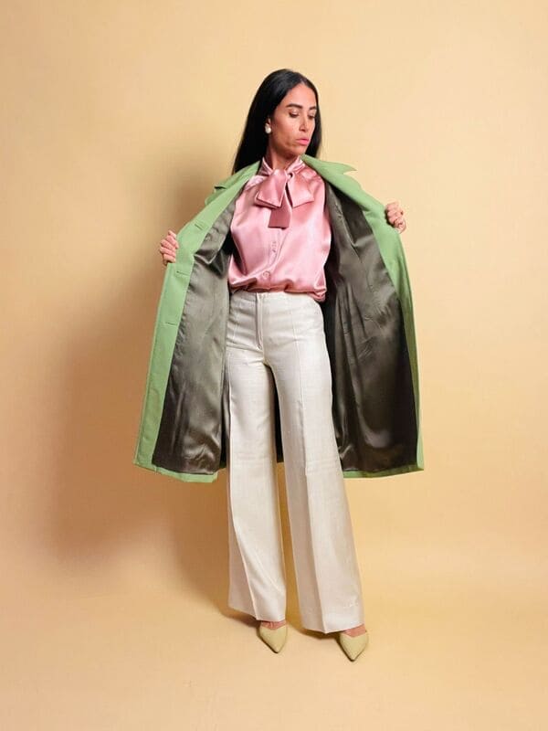 Light coat verde pistacchio