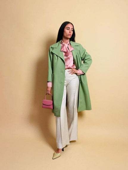 Light coat verde pistacchio