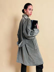Cappottino in velluto micro pied de poule