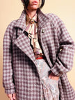 Over coat a quadretti beige e marrone