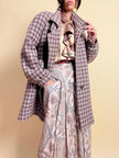 Over coat a quadretti beige e marrone