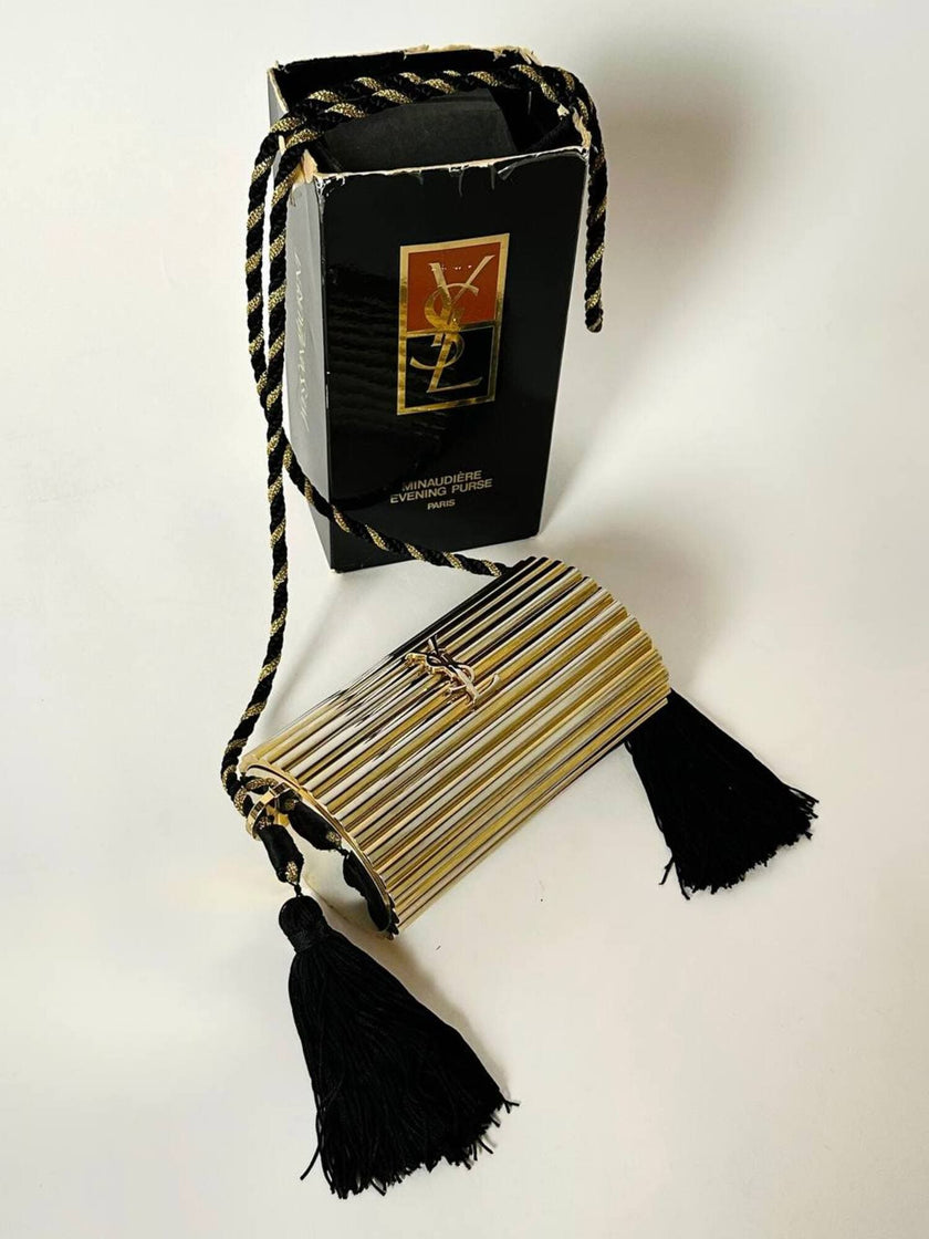 Yves Saint Laurent Minaudière Opium Evening Purse vintage