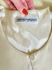 Gilet avorio con nappa couture “Emporio Armani”