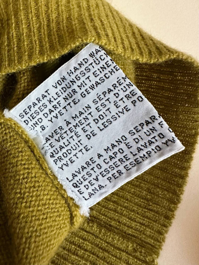 Lupetto oversize in cachemire verde acido Pure Cachemire