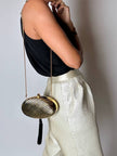 Vintage Schéilan Firenze jewel bag in twisted gold-tone metal with a couture tassel
