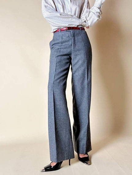Pantalone classico in lana grisaglia “Yves Saint Laurent”