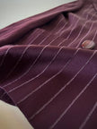 Blazer doppiopetto in rasato di lana gessato color burgundy “Gianni Versace”